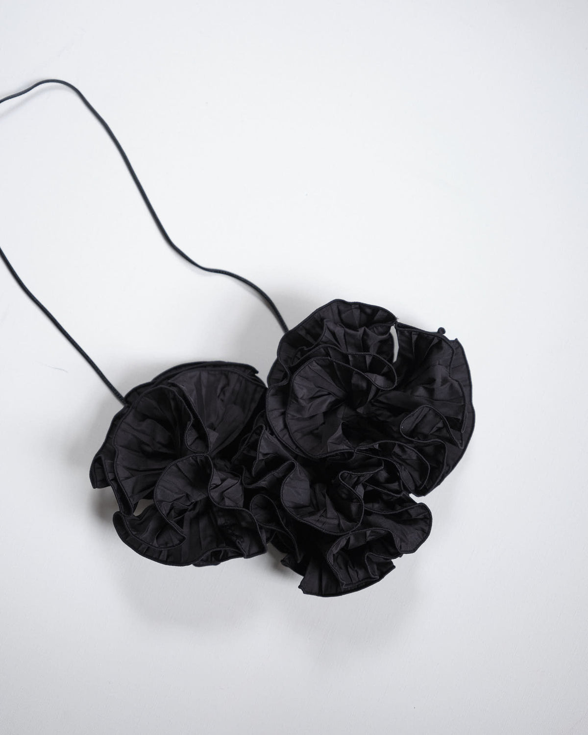 Taffeta Flower-Ball Necklace