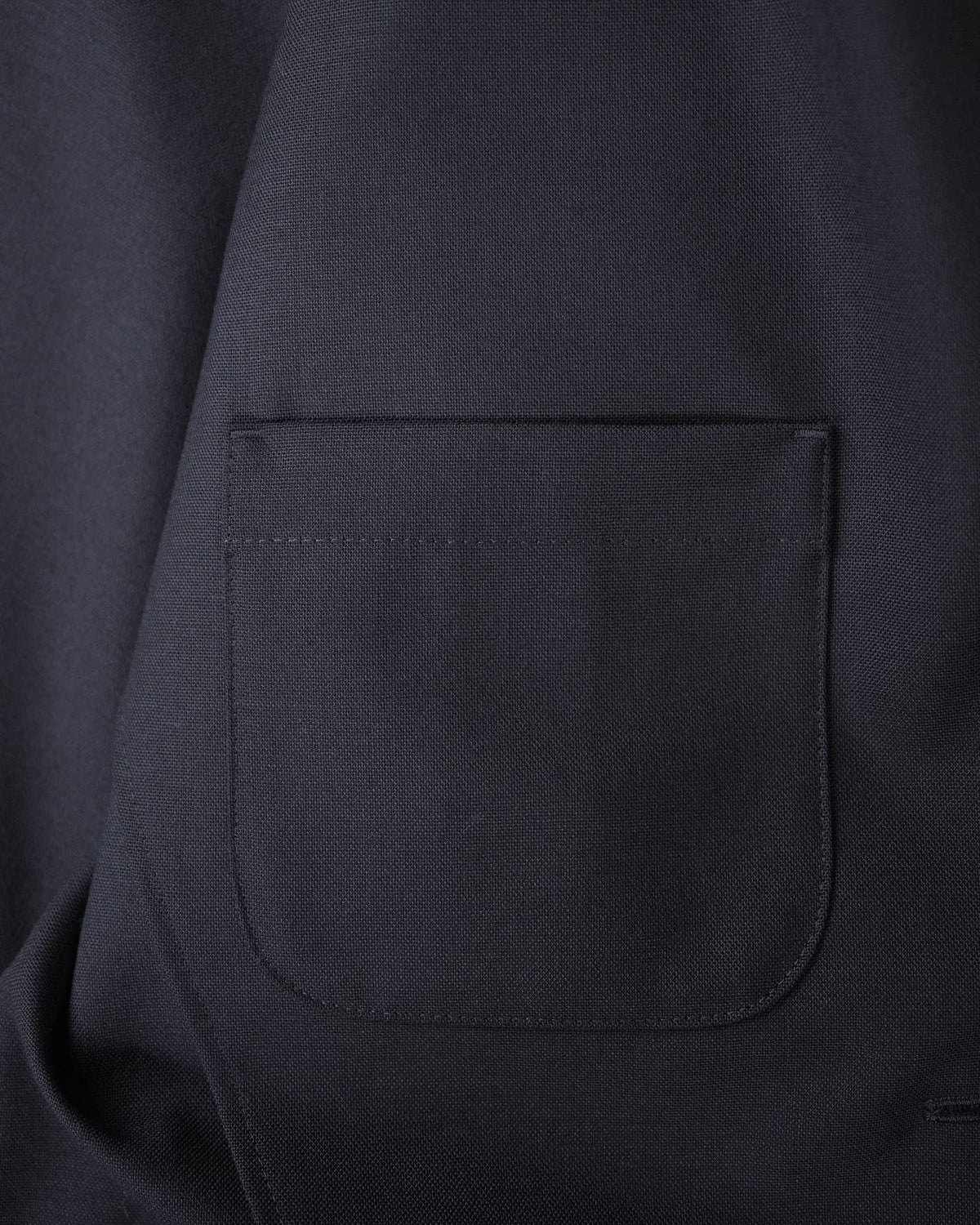 High-Twist Bishu Wool Single-Breasted Jacket