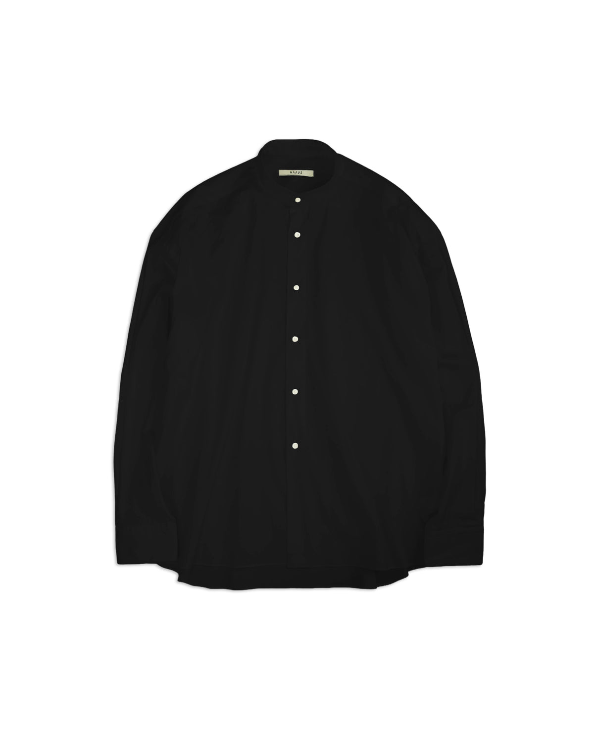 Suvin Giza Cotton Poplin Band-Collar Shirt