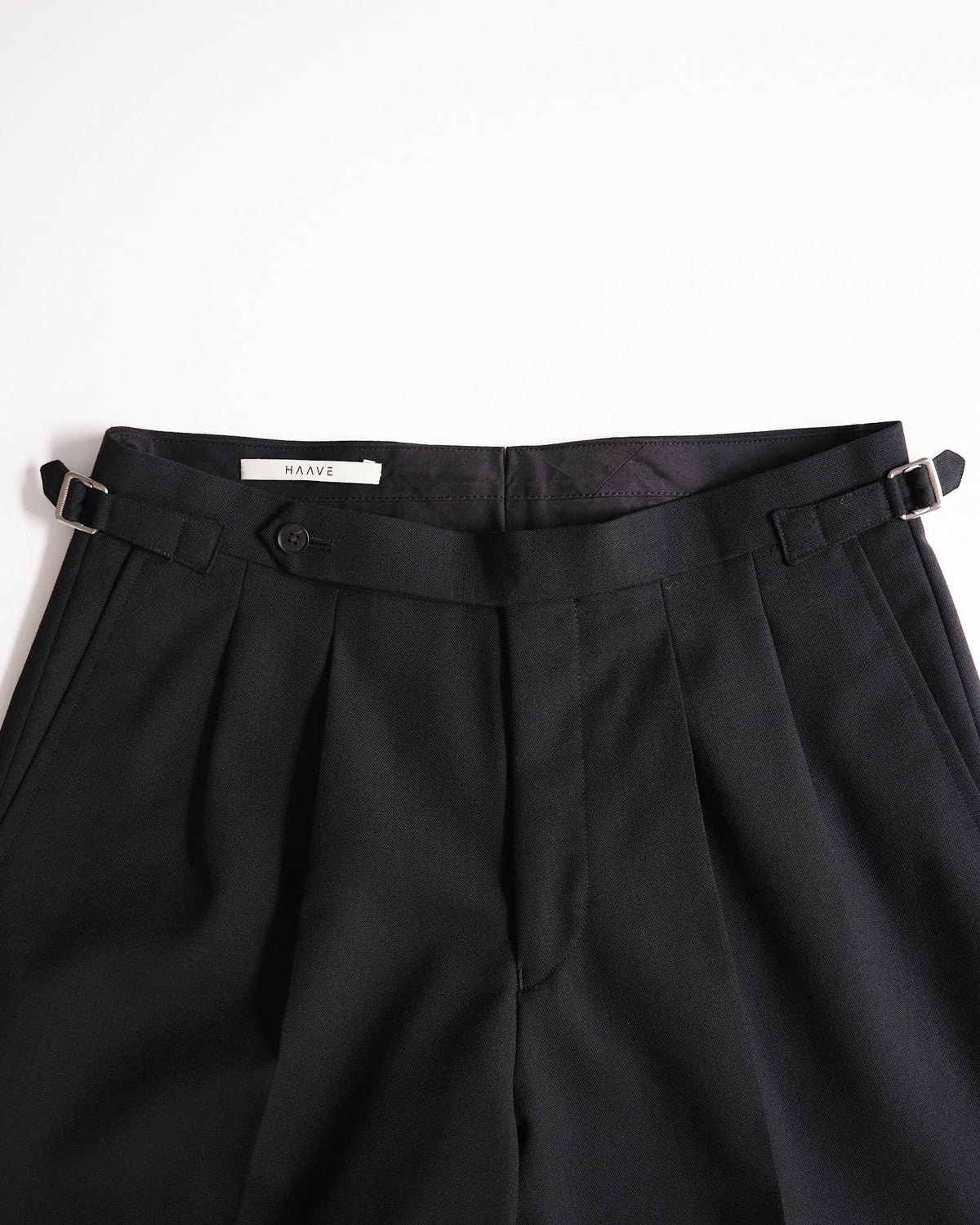 High-Twist Bishu Wool Double-pleated trousers
