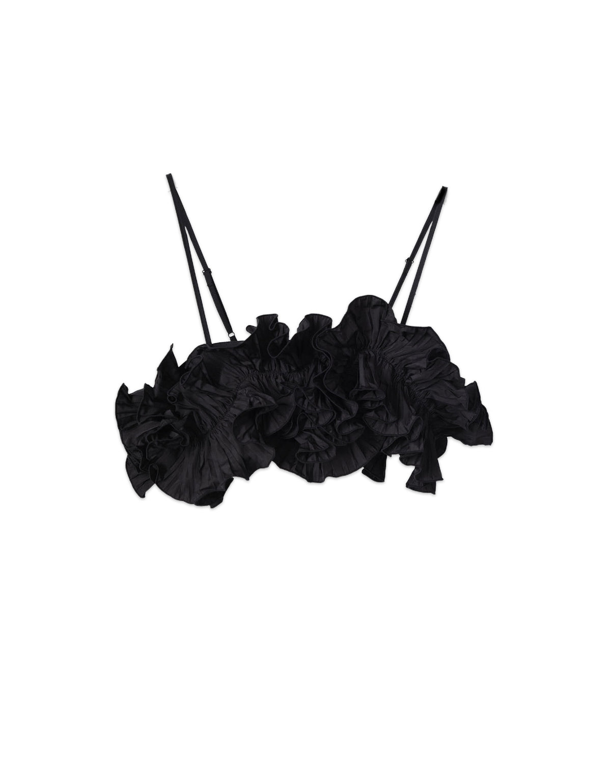 Taffeta Pleated Motif Bustier