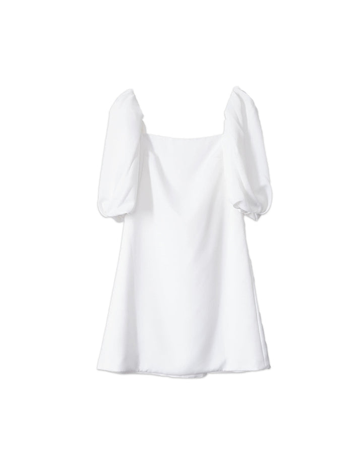 Puff-Sleeve Mini Dress