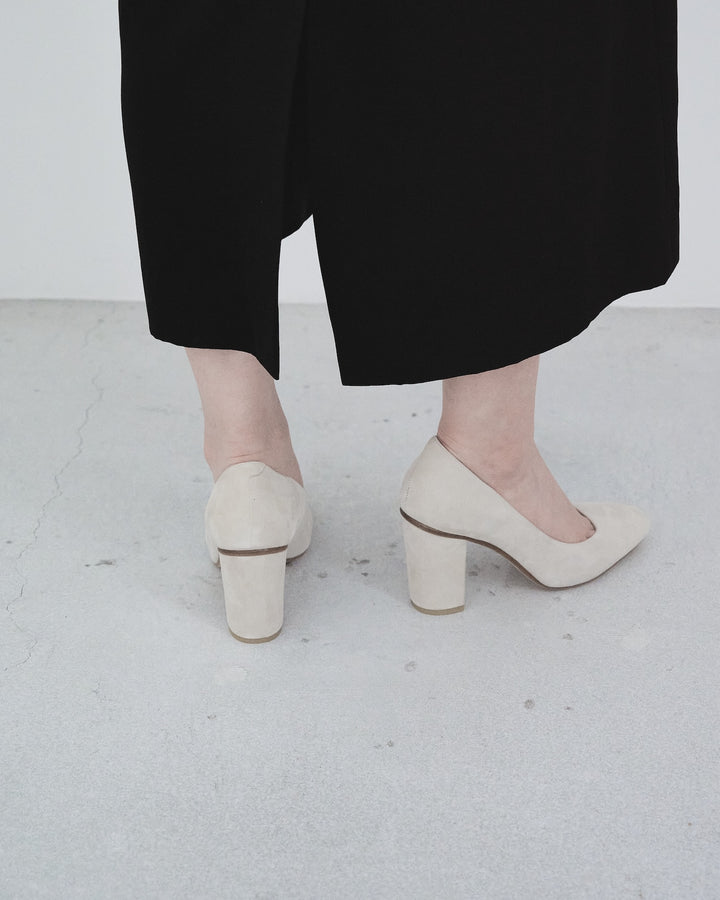 Suede Round-Toe Pumps