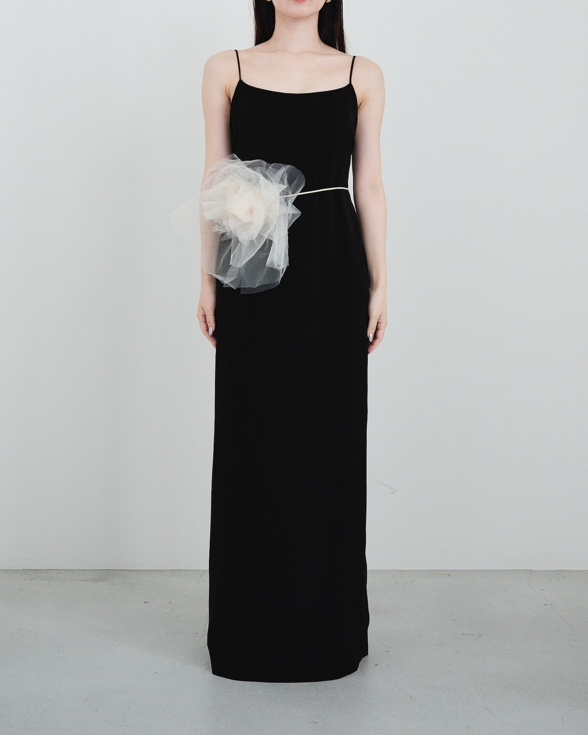 Tulle Flower-Motif Necklace