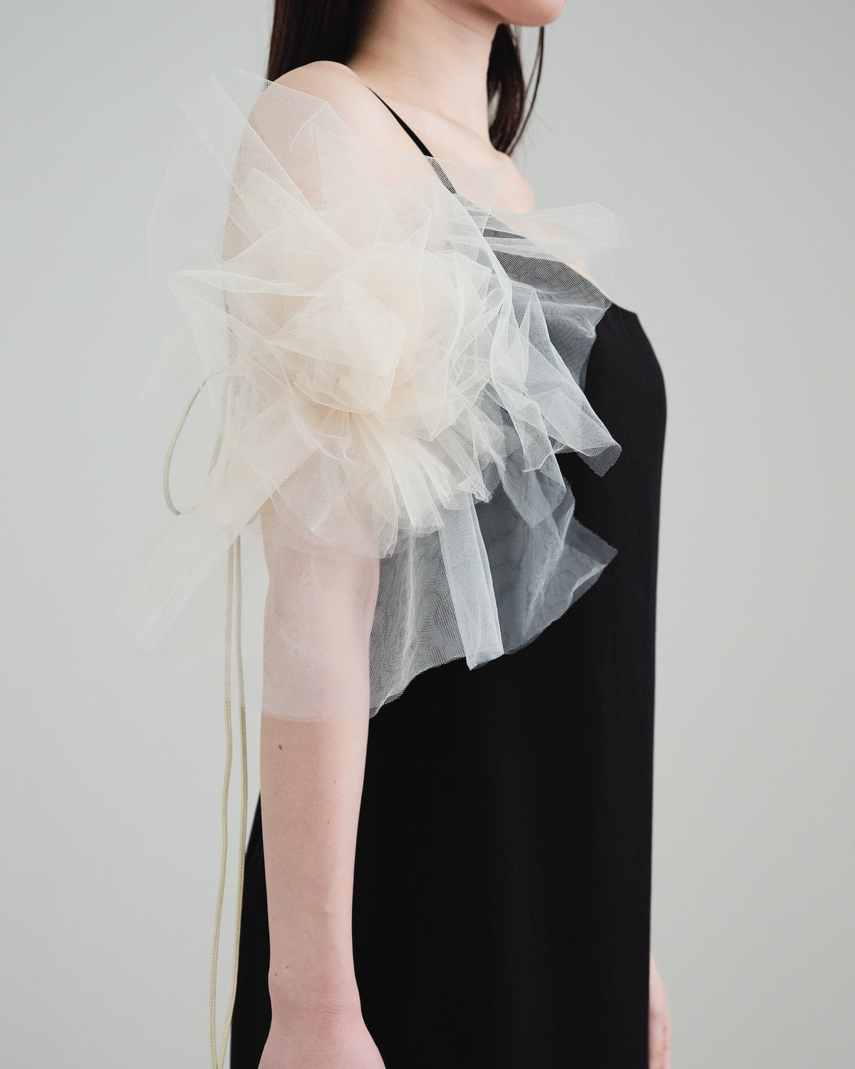 Tulle Flower-Motif Necklace