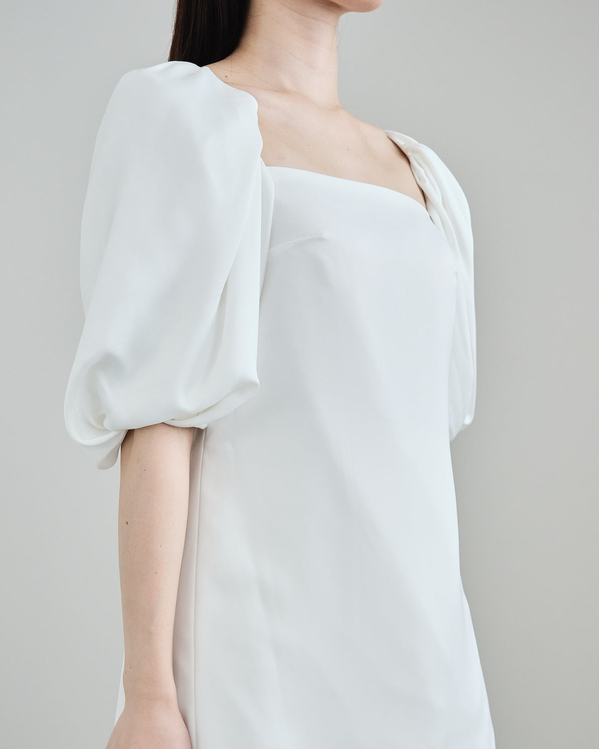 Puff-Sleeve Mini Dress