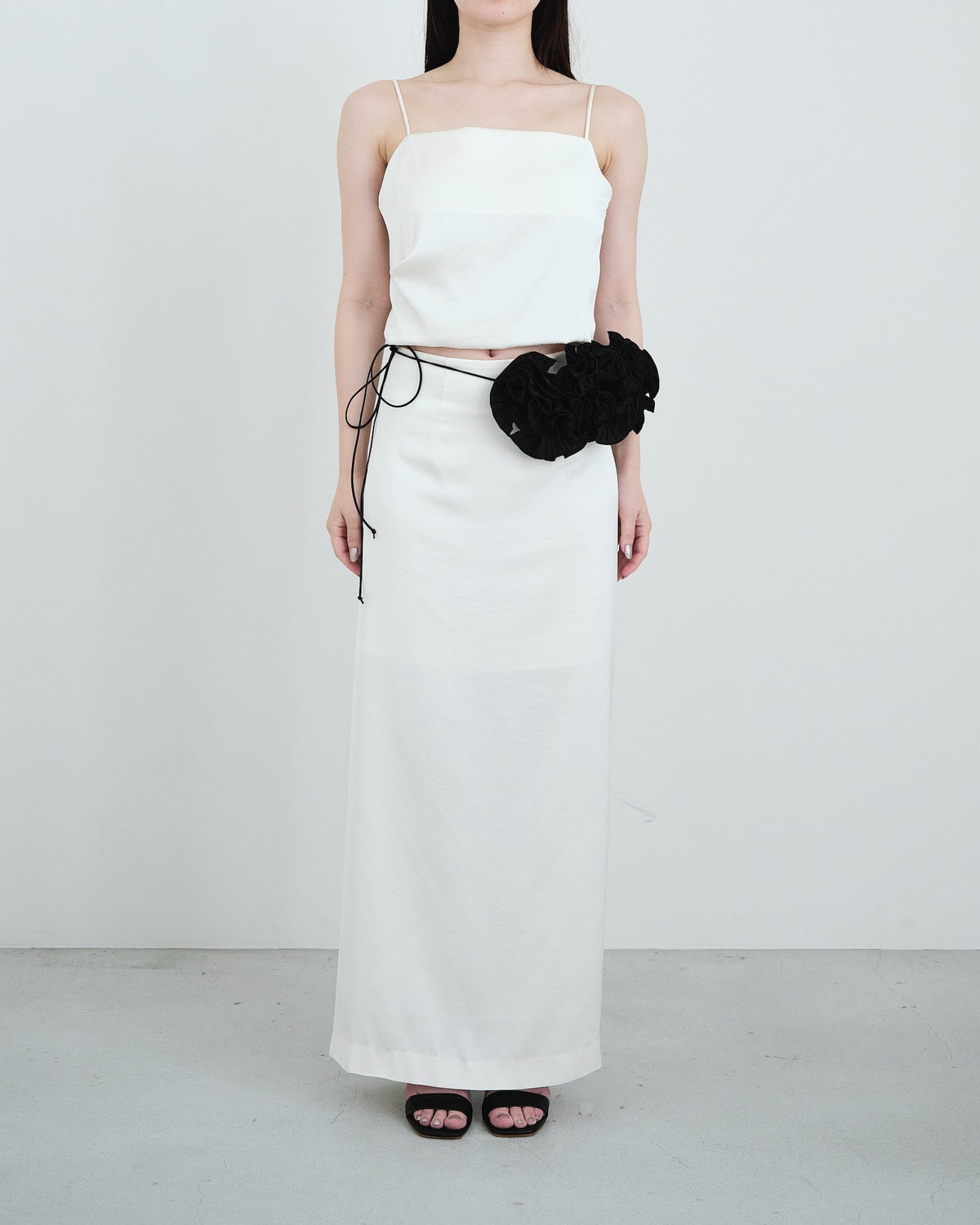 Taffeta Flower-Ball Necklace