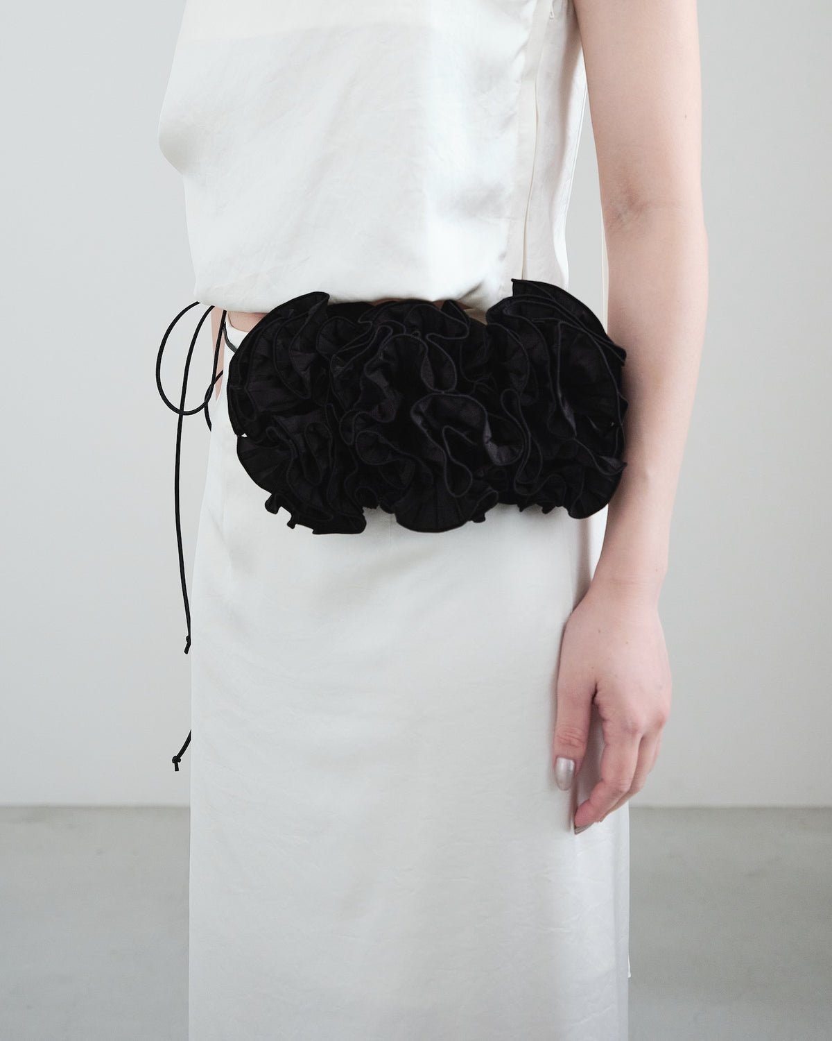 Taffeta Flower-Ball Necklace