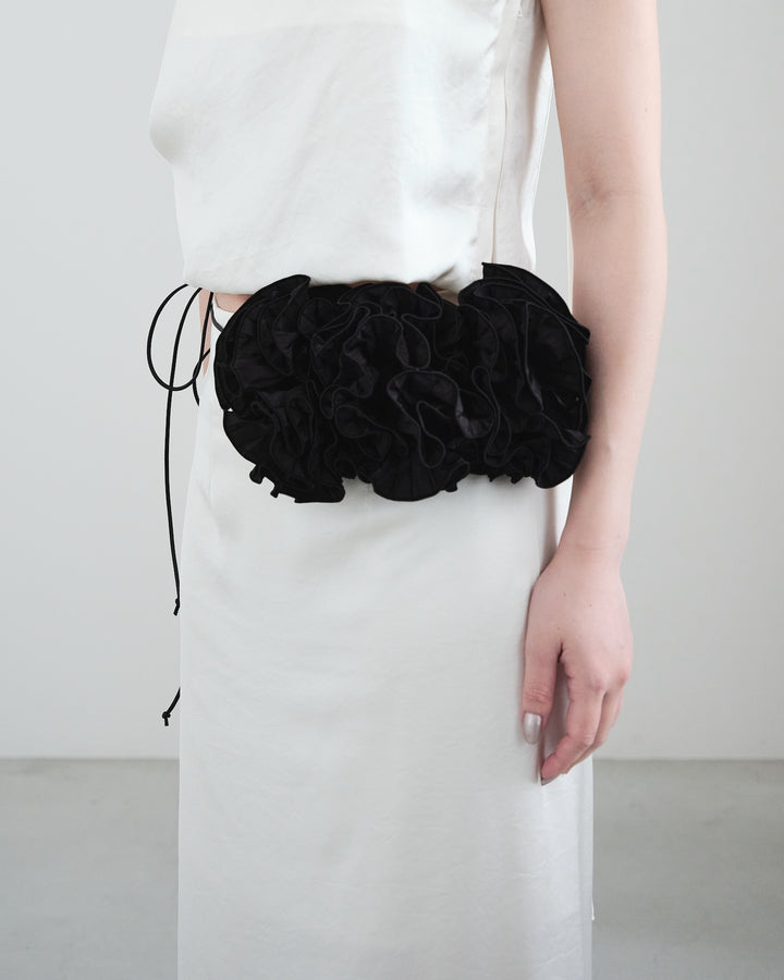 Taffeta Flower-Ball Necklace