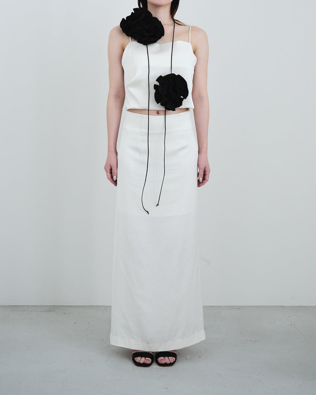 Taffeta Flower-Ball Necklace