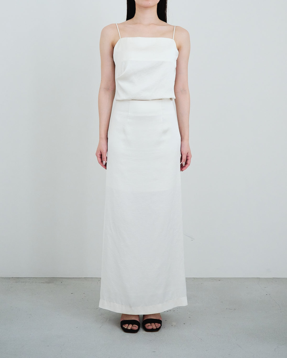 Satin Straight Maxi Skirt