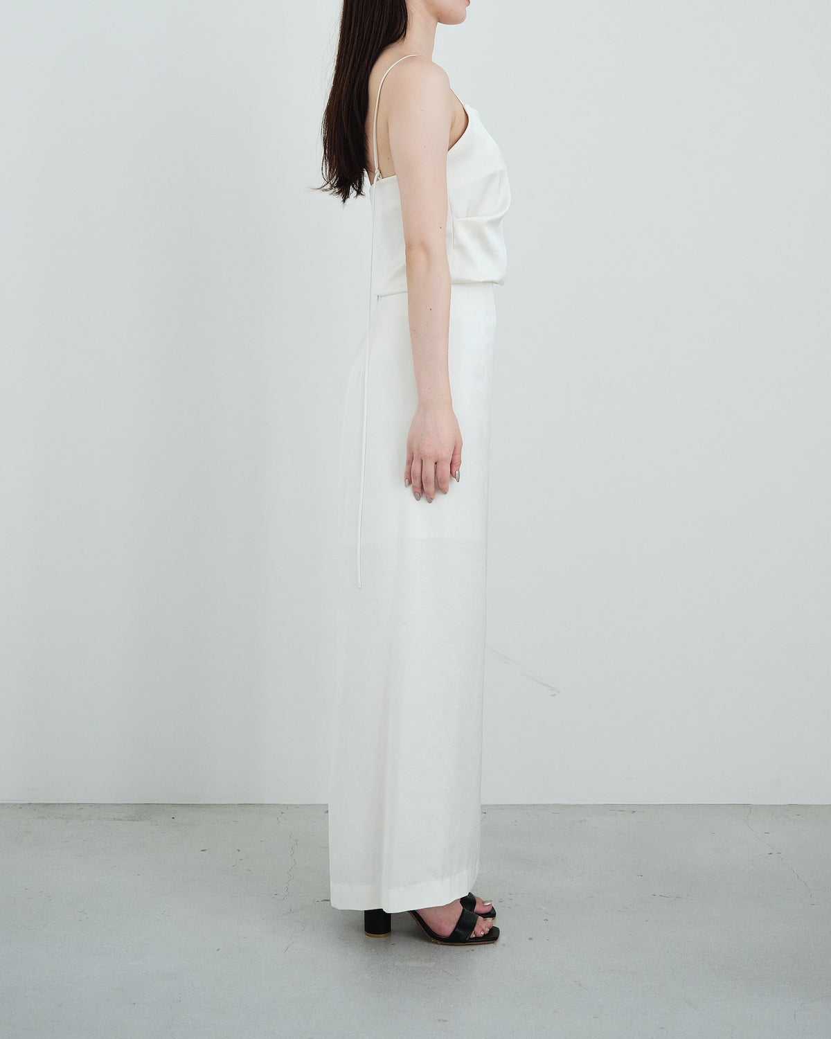Satin Straight Maxi Skirt
