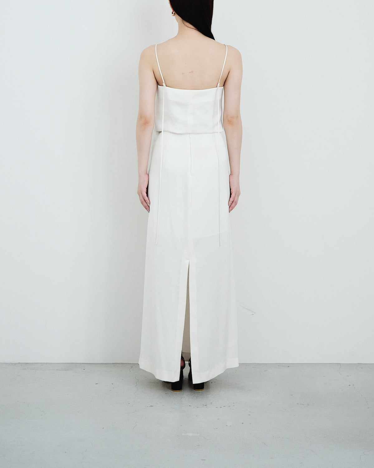 Satin Straight Maxi Skirt