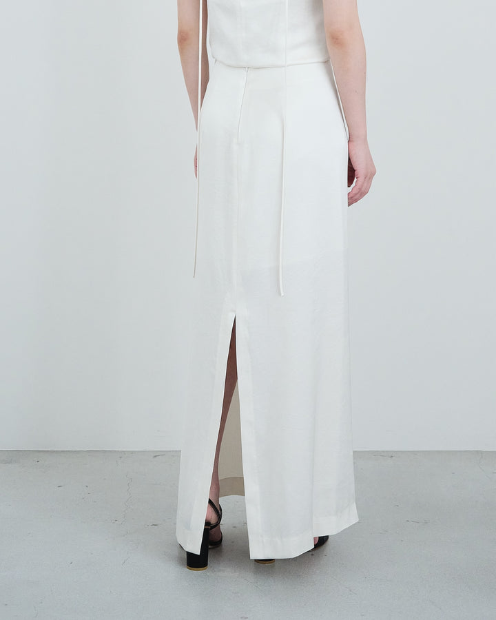 Satin Straight Maxi Skirt