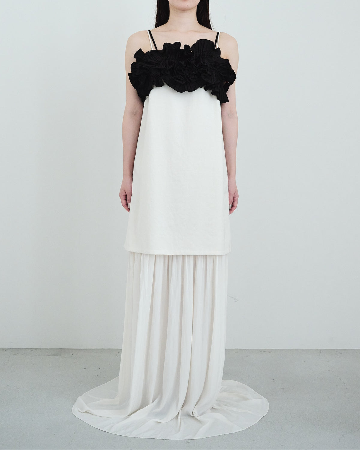 Taffeta Pleated Motif Bustier