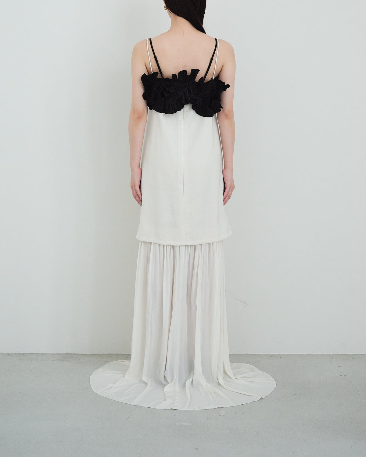 Taffeta Pleated Motif Bustier