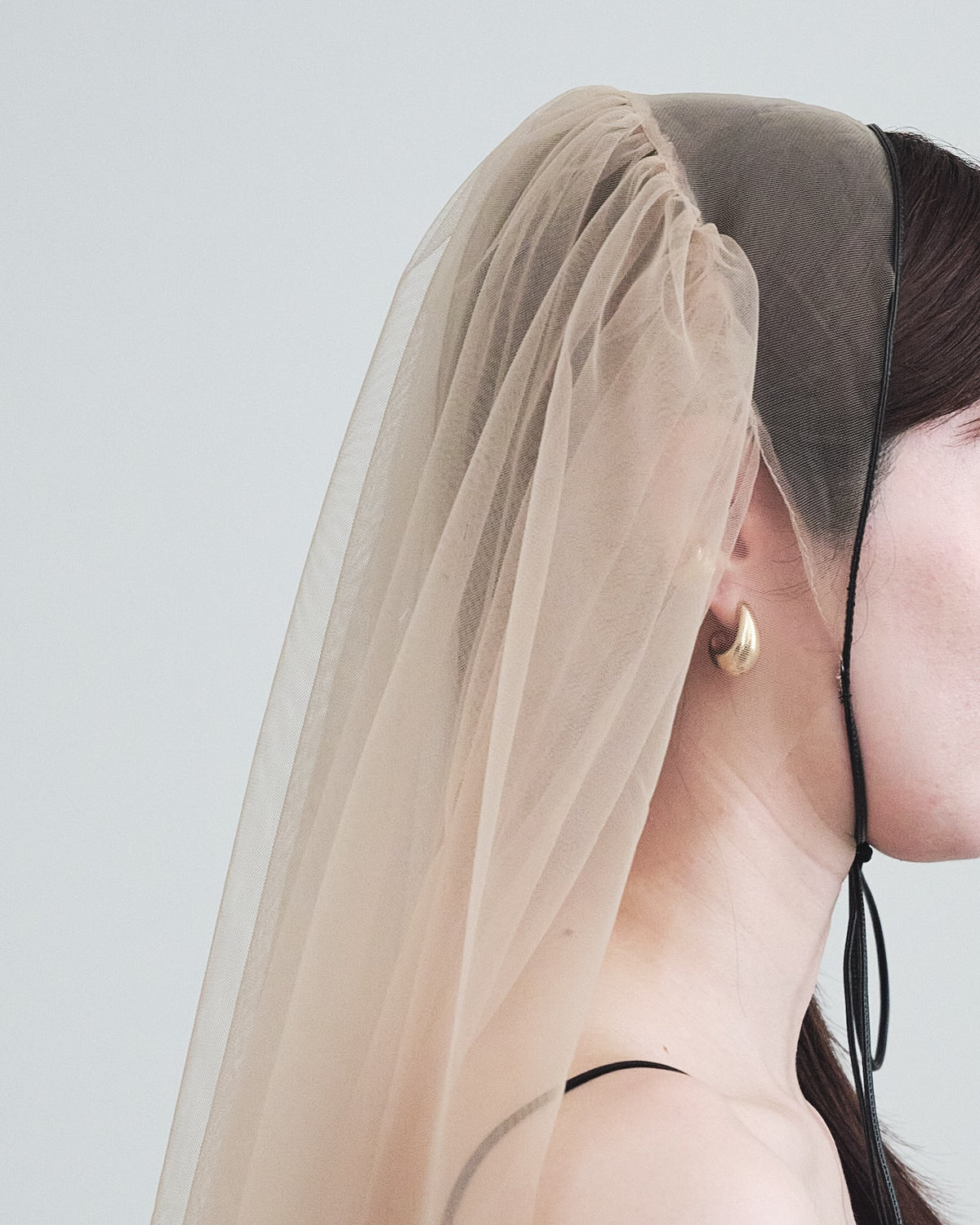 Tulle Back-Gathered Veil