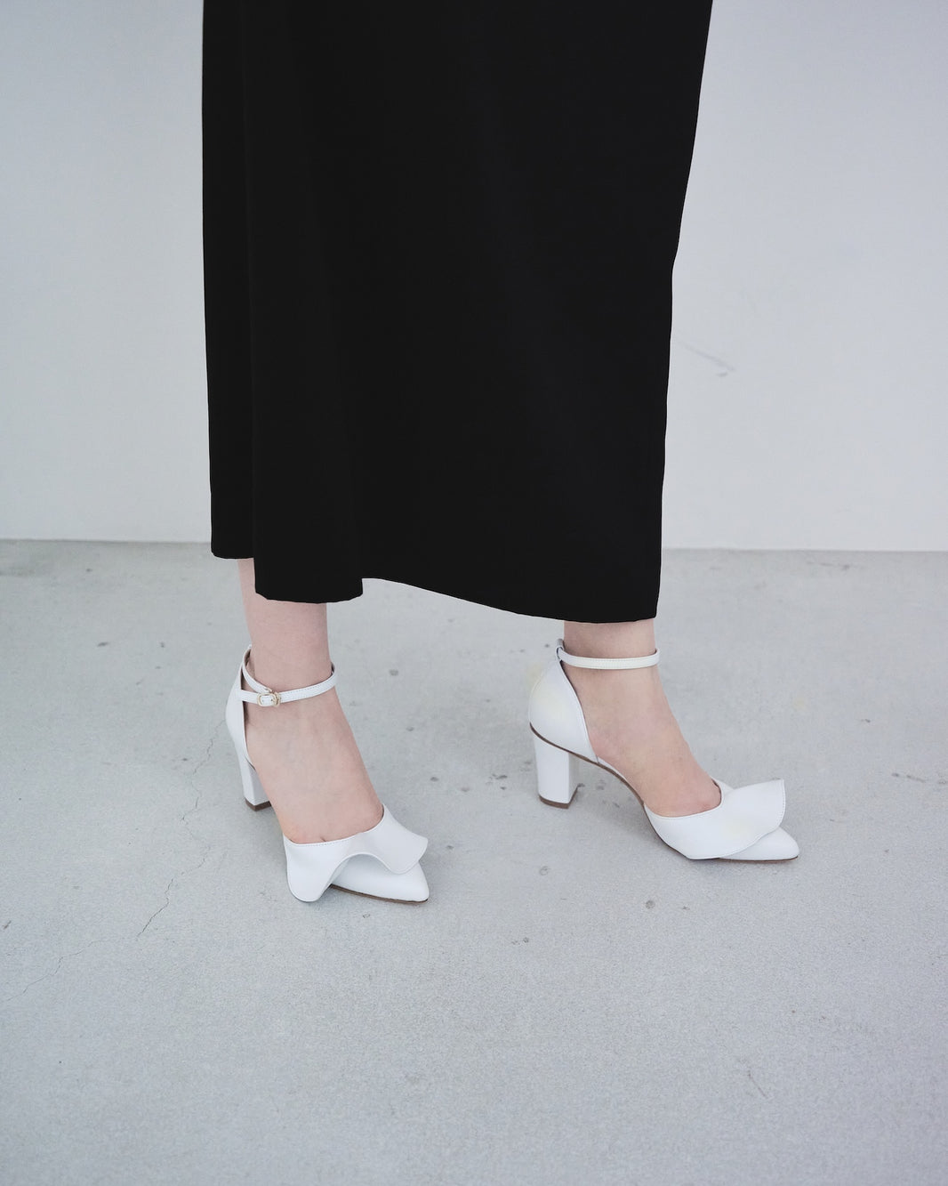 Ruffle Pointed-Toe Pumps