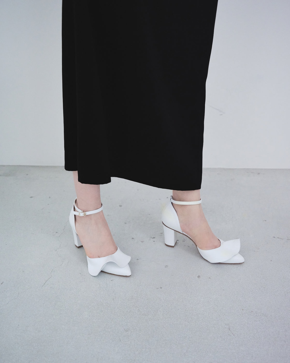 Ruffle Pointed-Toe Pumps
