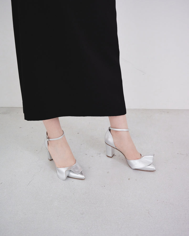 Ruffle Pointed-Toe Pumps