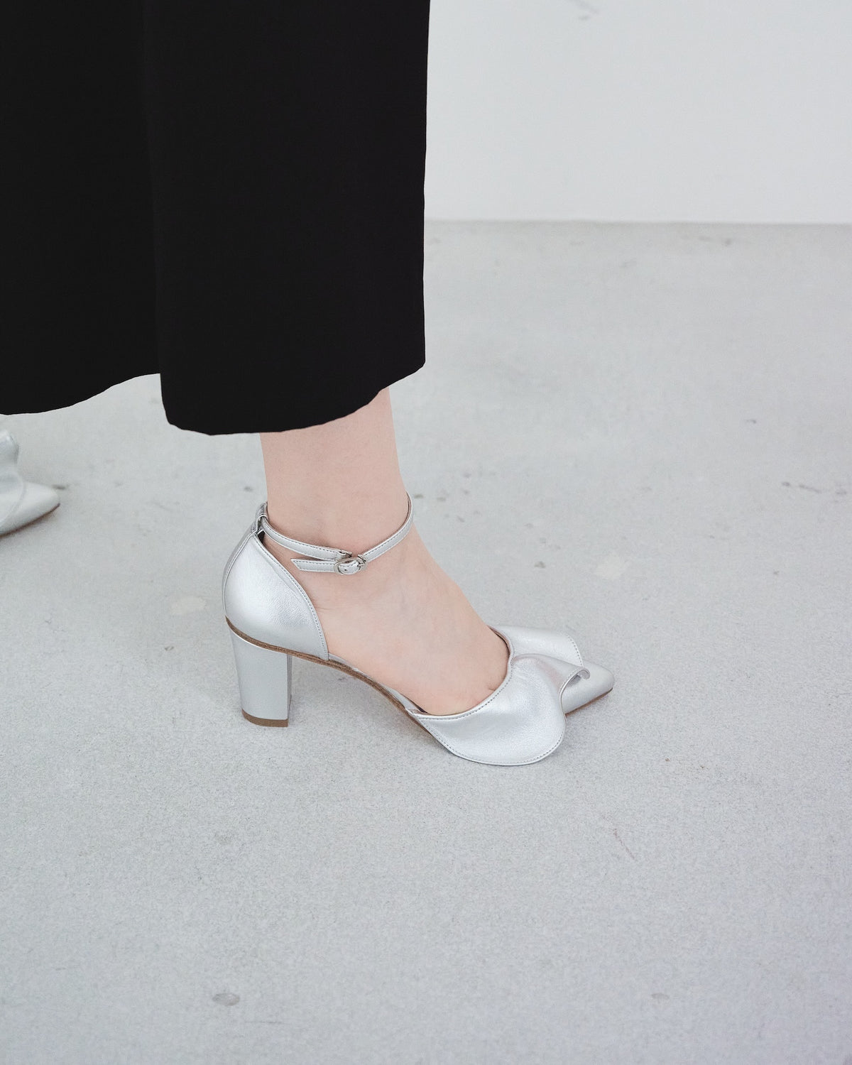 Ruffle Pointed-Toe Pumps