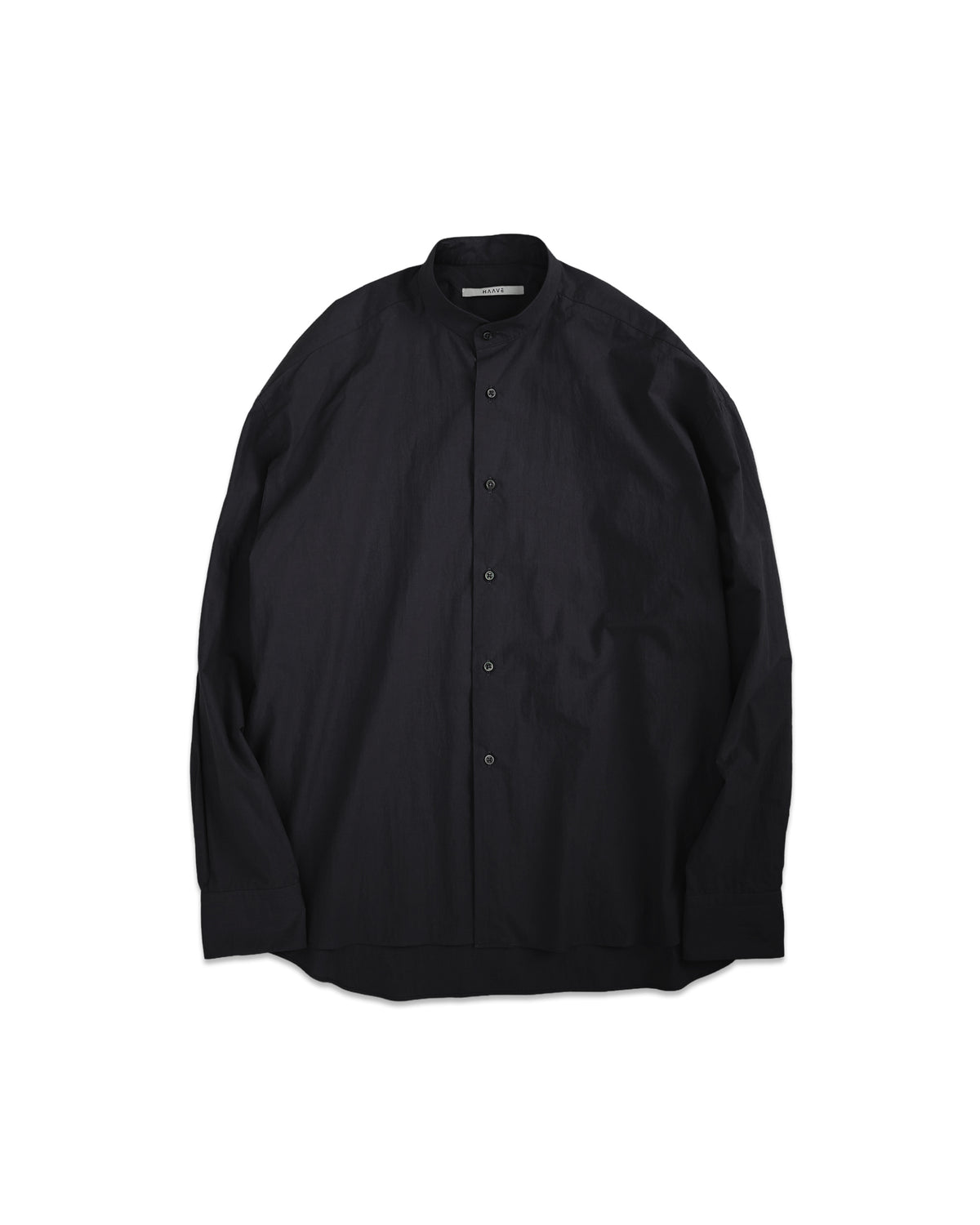 80/1 Cotton Typewriter Band-Collar Shirt