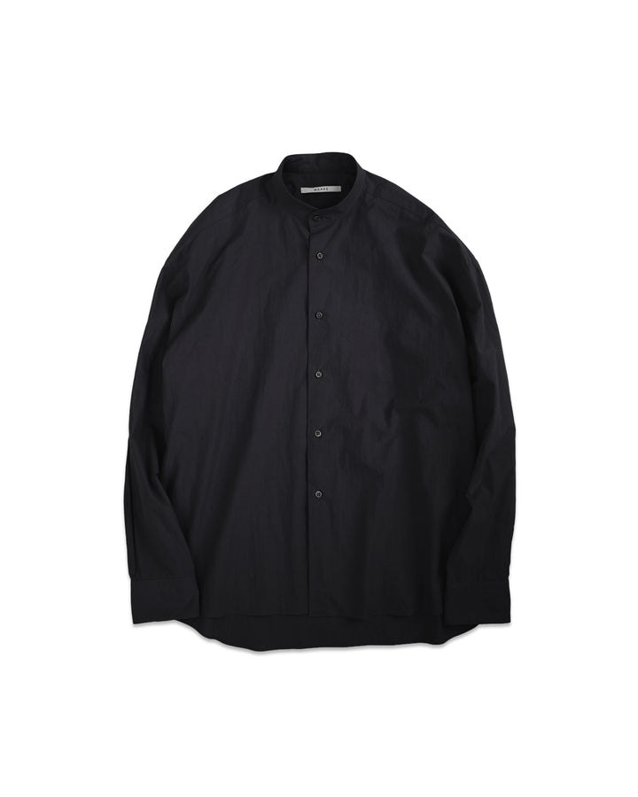 80/1 Cotton Typewriter Band-Collar Shirt