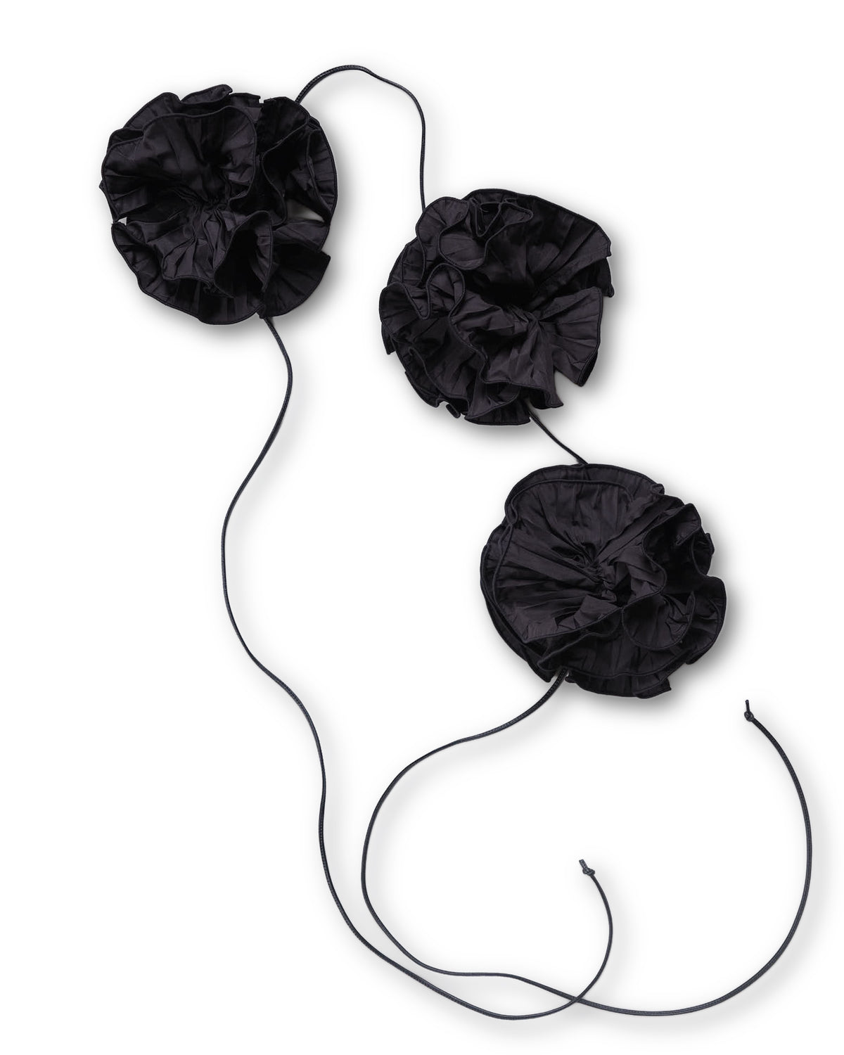 Taffeta Flower-Ball Necklace