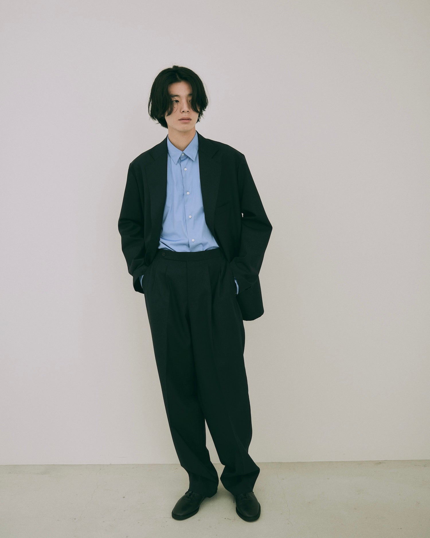 HAAVE | High-Twist Bishu Wool Double-Pleated Trousers | 尾州ウール