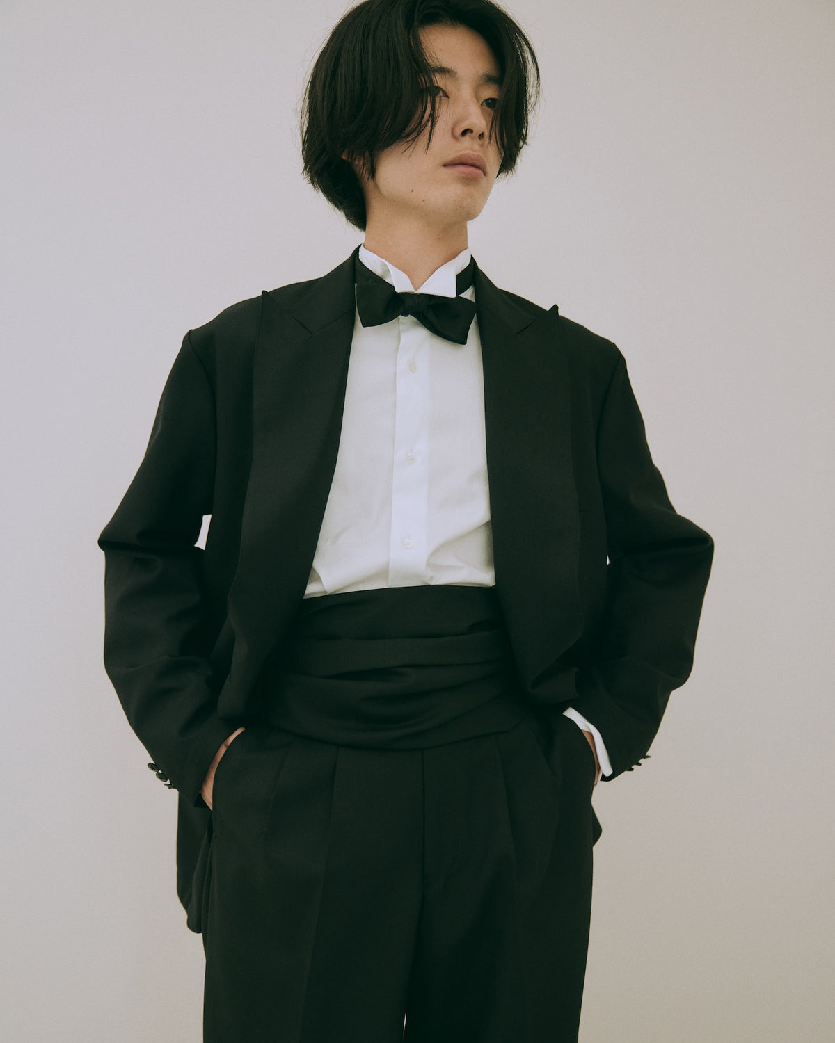 High-Twist Bishu Wool Double-Breasted Jacket