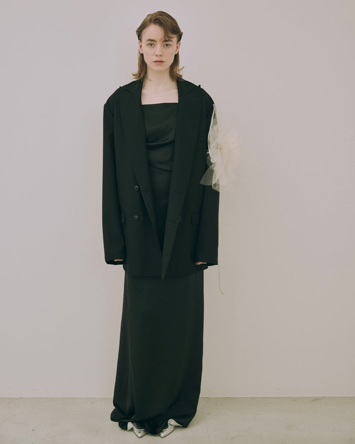 Satin Straight Maxi Skirt