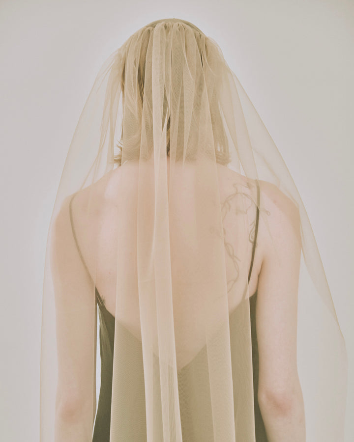 Tulle Back-Gathered Veil