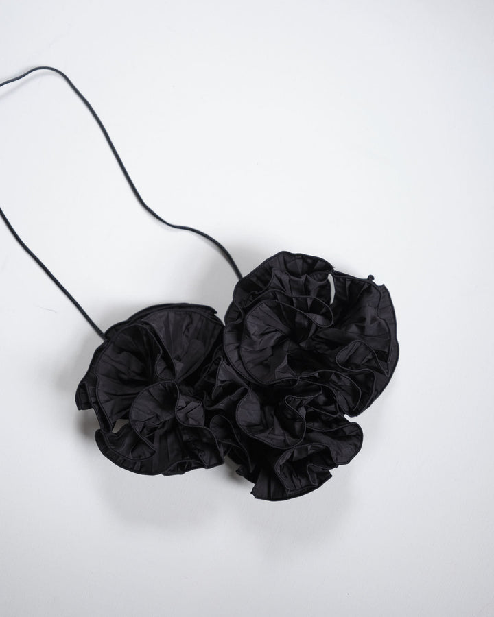Taffeta Flower-Ball Necklace