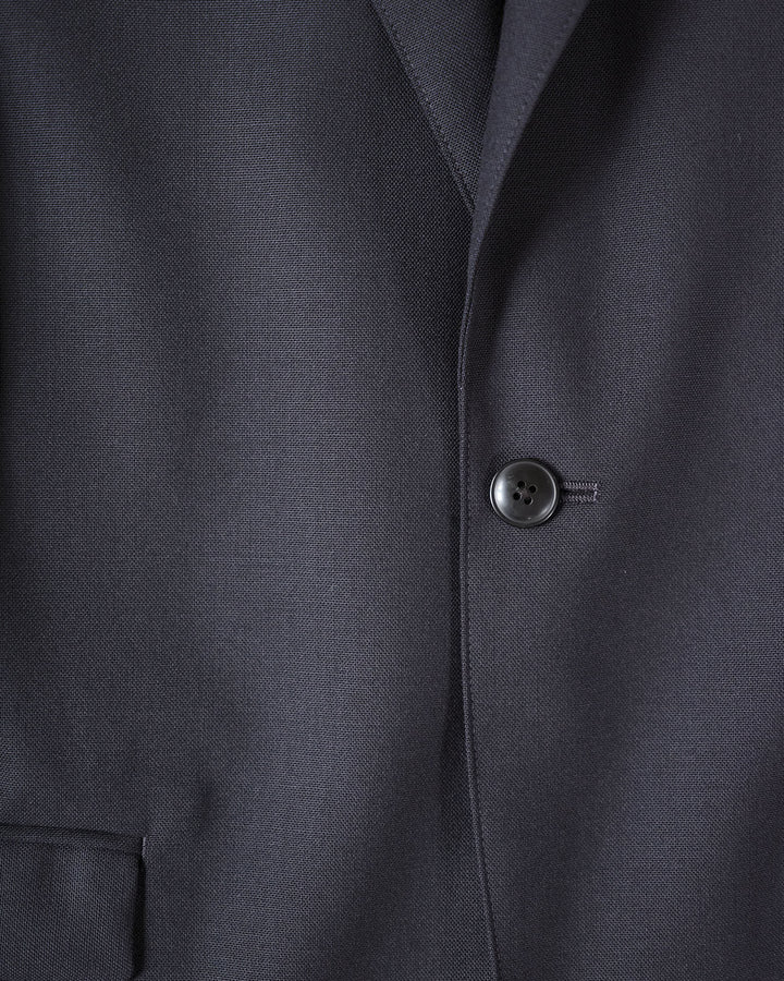 High-Twist Bishu Wool Single-Breasted Jacket