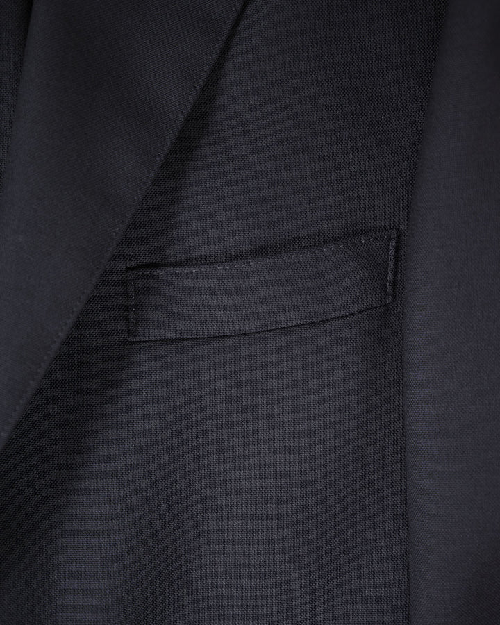 High-Twist Bishu Wool Single-Breasted Jacket