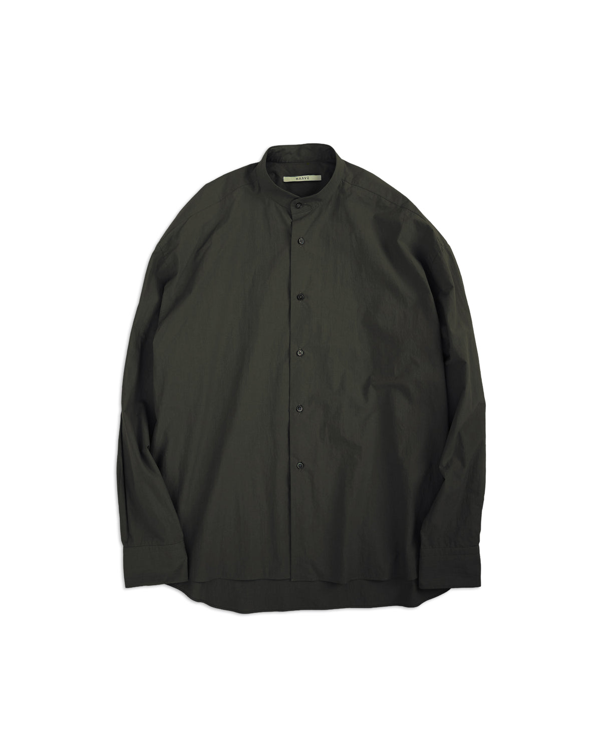80/1 Cotton Typewriter Band-Collar Shirt
