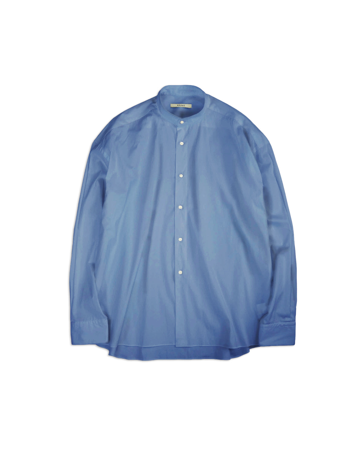 Suvin Giza Cotton Poplin Band-Collar Shirt