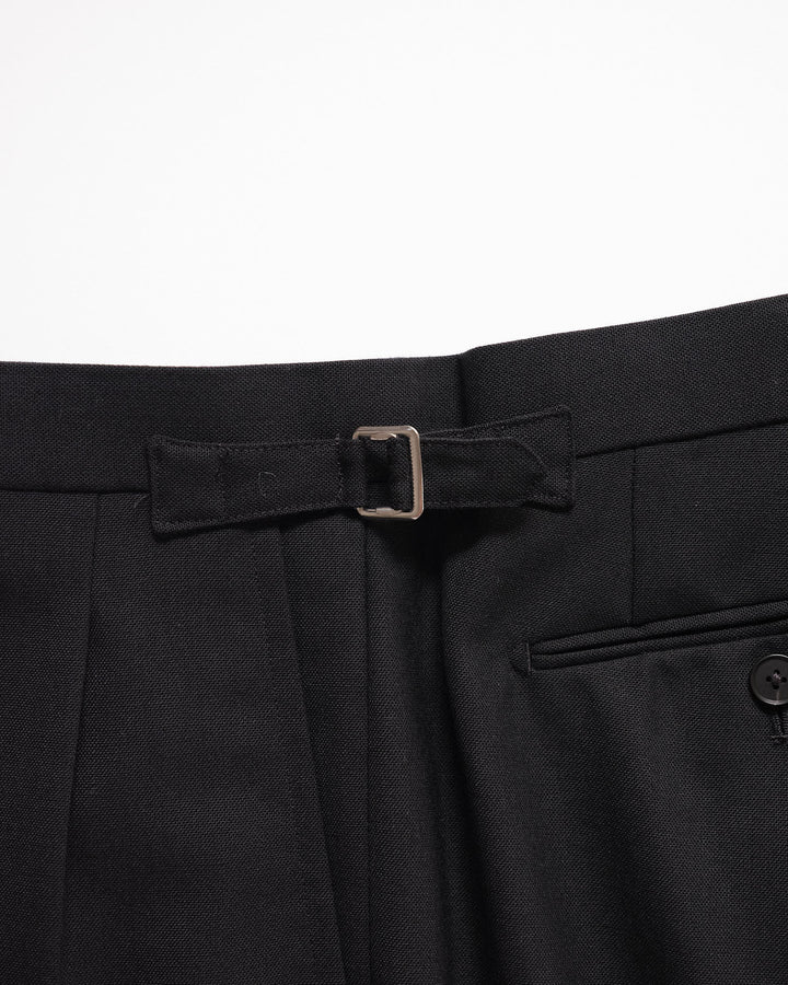 High-Twist Bishu Wool Double-pleated trousers