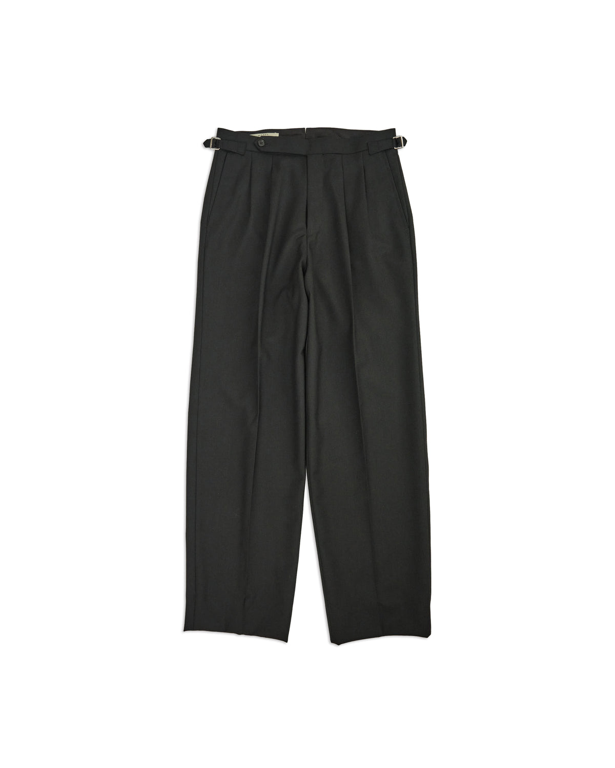 High-Twist Bishu Wool Double-pleated trousers