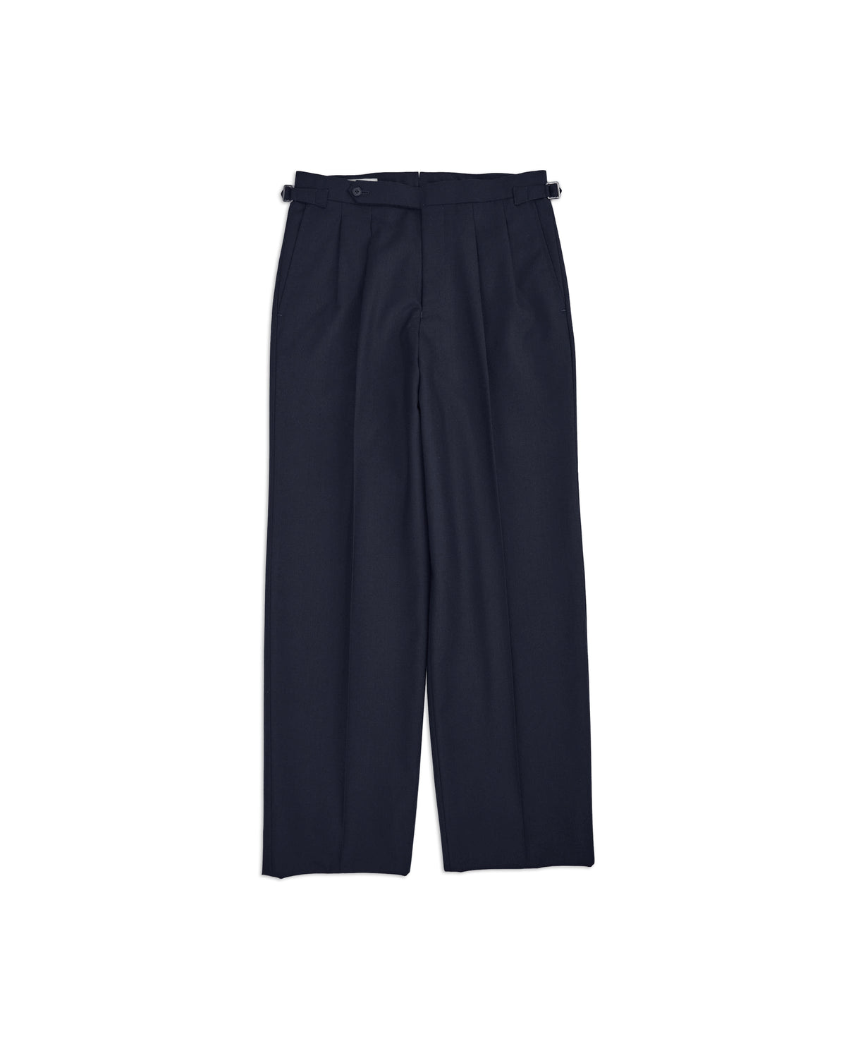 High-Twist Bishu Wool Double-pleated trousers