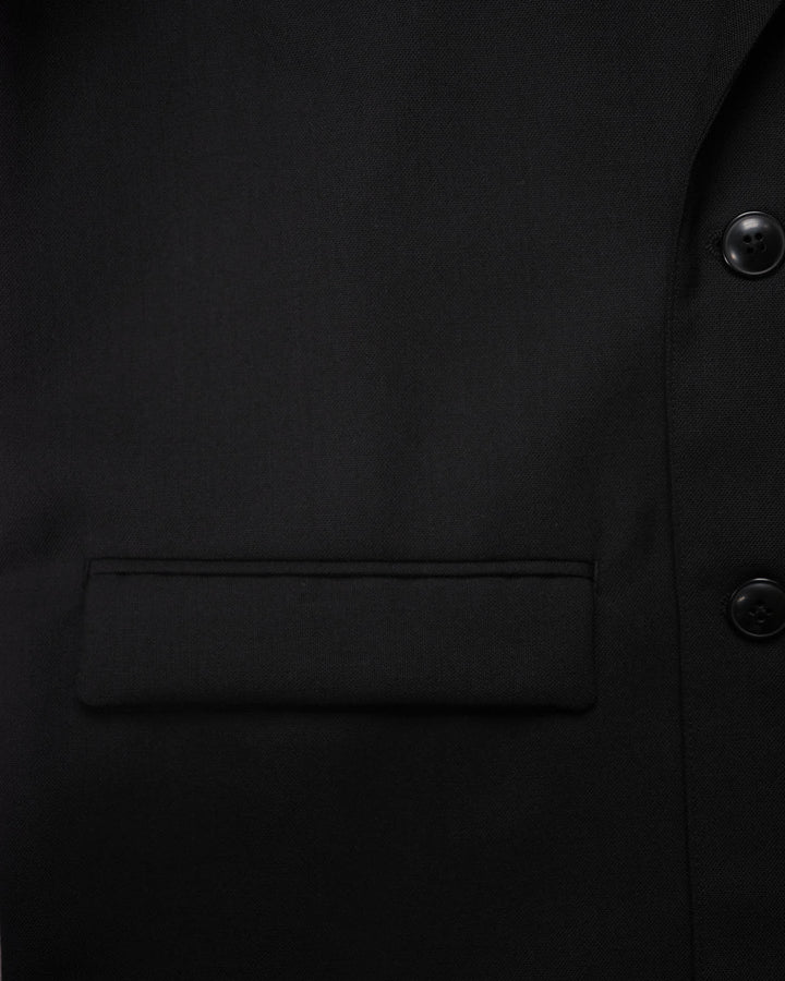High-Twist Bishu Wool Double-Breasted Jacket