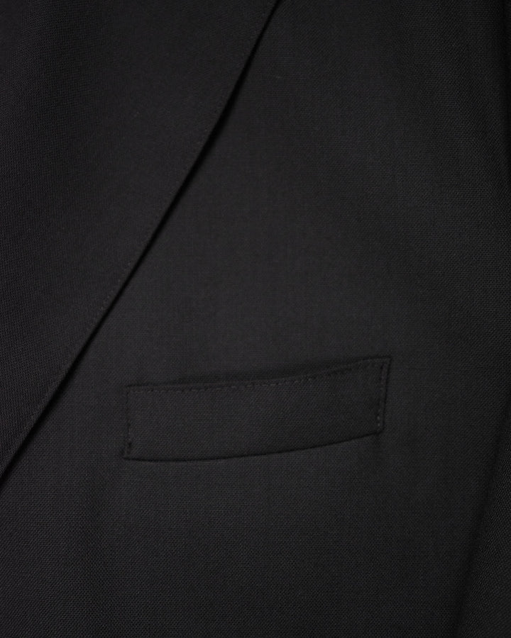 High-Twist Bishu Wool Double-Breasted Jacket