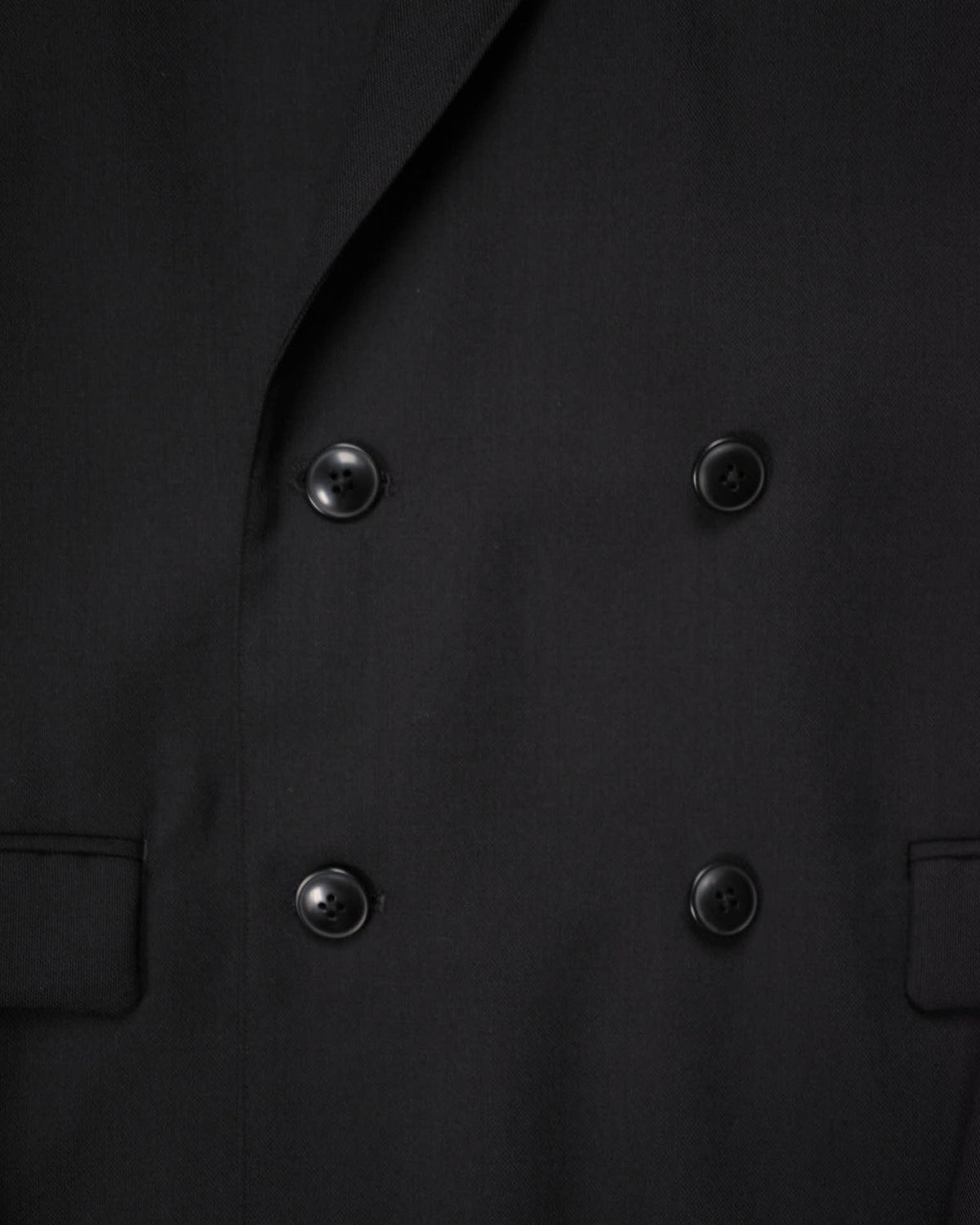 High-Twist Bishu Wool Double-Breasted Jacket