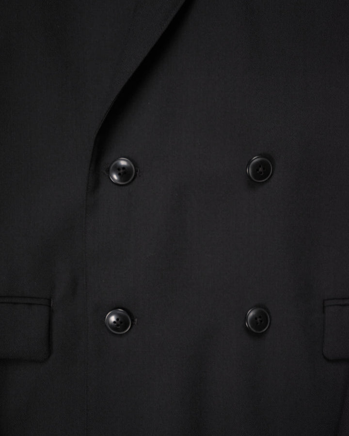 High-Twist Bishu Wool Double-Breasted Jacket