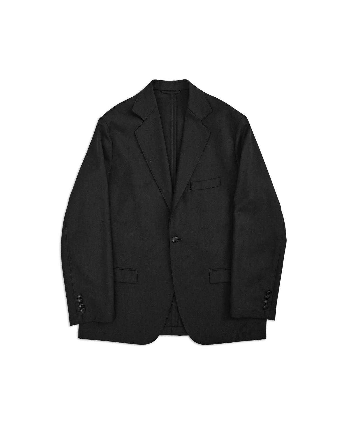 High-Twist Bishu Wool Single-Breasted Jacket