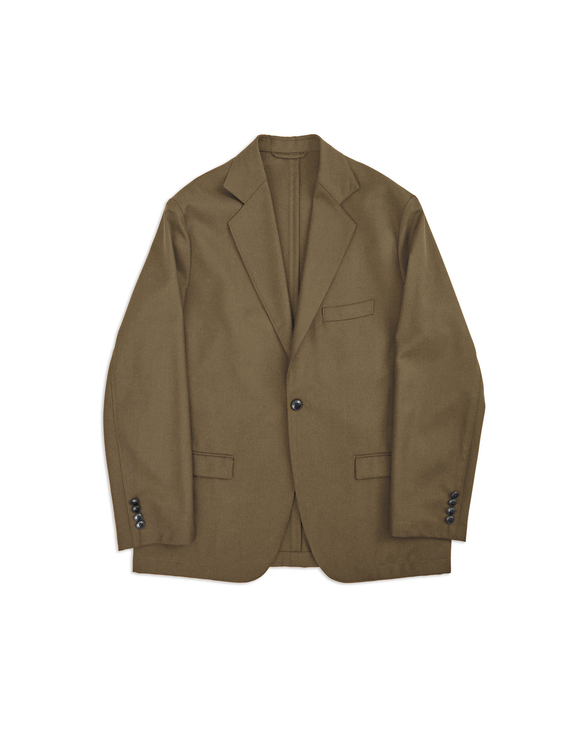 High-Twist Bishu Wool Single-Breasted Jacket