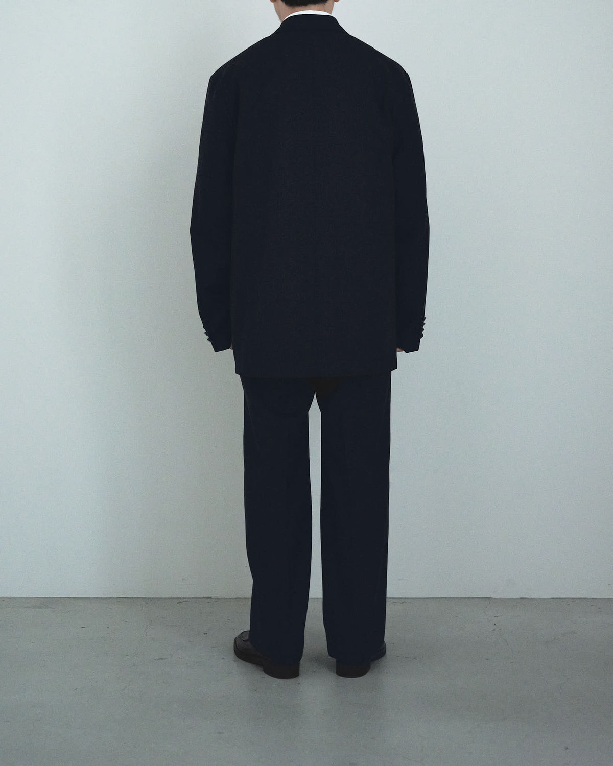 High-Twist Bishu Wool Single-Breasted Jacket