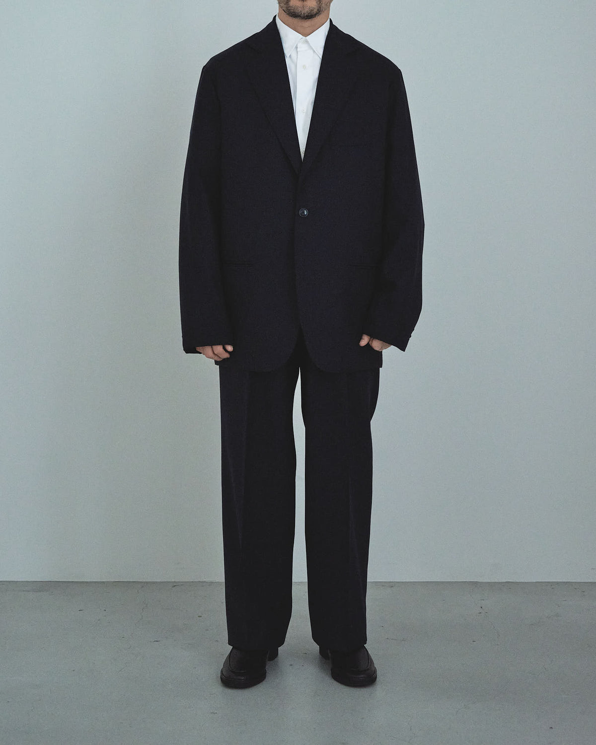 High-Twist Bishu Wool Single-Breasted Jacket