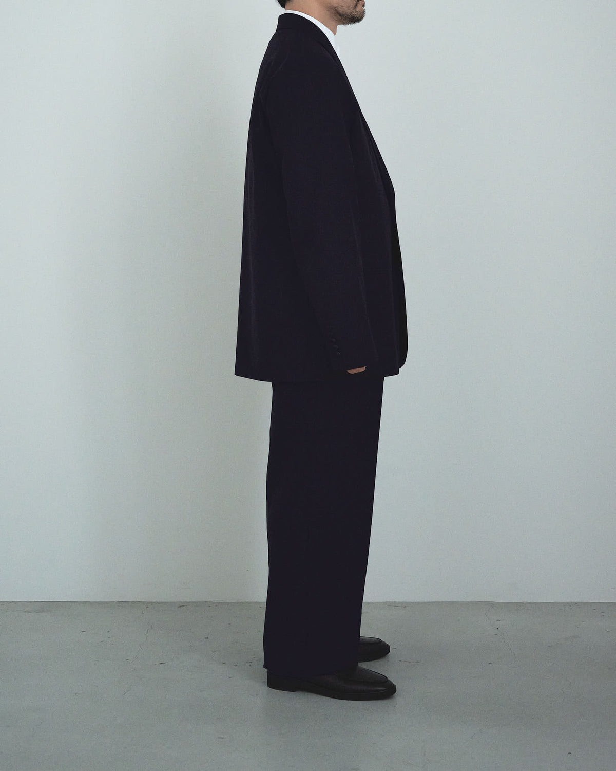 High-Twist Bishu Wool Single-Breasted Jacket