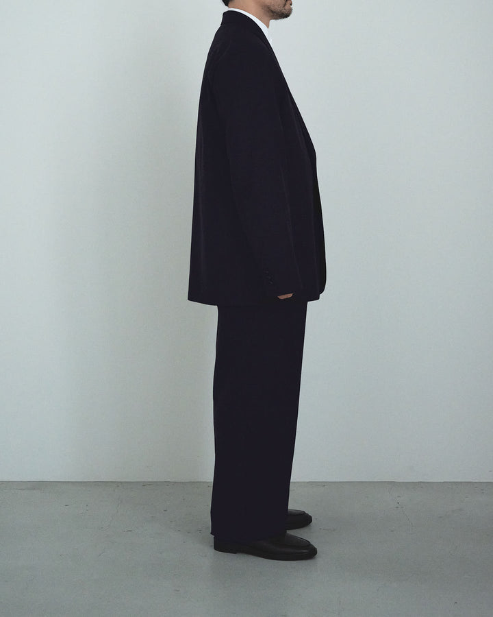 High-Twist Bishu Wool Single-Breasted Jacket